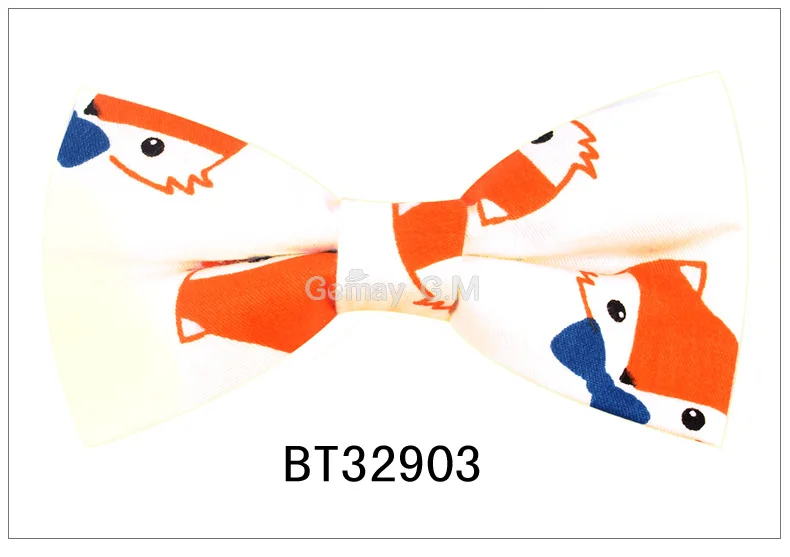 BT32903 Хлопковые мужские повседневные рубашки с животным галстуком-бабочкой, галстуки-бабочки для мужчин и женщин, галстуки-бабочки для взрослых с мультяшным принтом, галстуки-бабочки, свадебные галстуки-бабочки - Цвет: BT32903