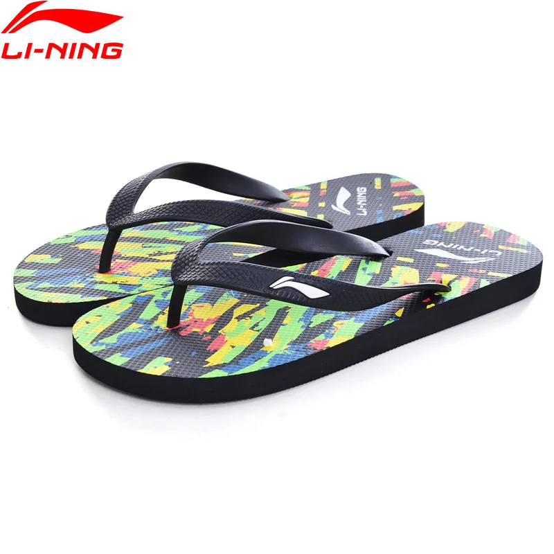 Li-Ning/мужские спортивные сандалии с графической подкладкой для пляжа; легкая дышащая Спортивная обувь; тапочки; ALSP007 SAMJ19