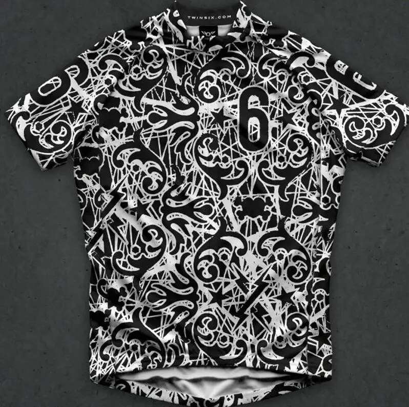 Летние мужские Twin шесть Велоспорт Джерси 6 короткий рукав Mtb велосипеда