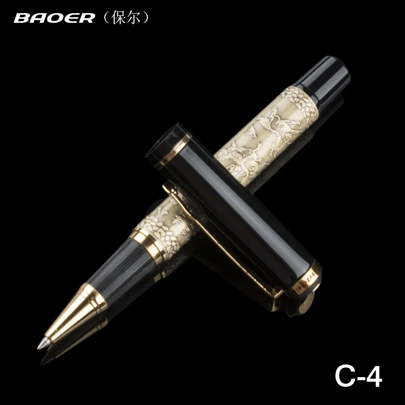 Брендовая металлическая шариковая ручка Baoer роскошная Шариковая для бизнеса