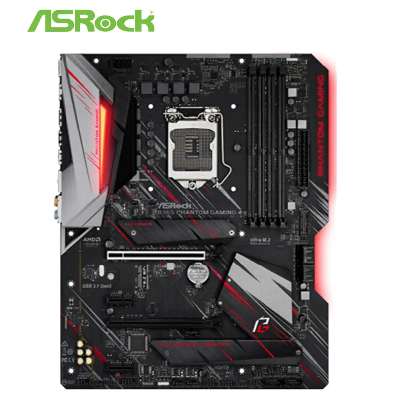 Новая материнская плата для компьютера ASRock B365M Phantom Gaming 4 поддерживает ЦП 9 поколения