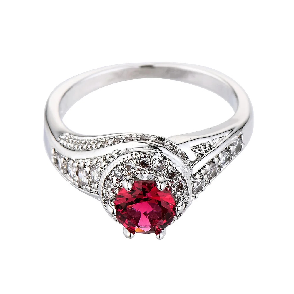 Genuine 925 Sterling Silver Ring Classic Wedding Jewelry Three color 1 carat Cubic Zircon Rings For Women Bridesmaid Gifts | Украшения и