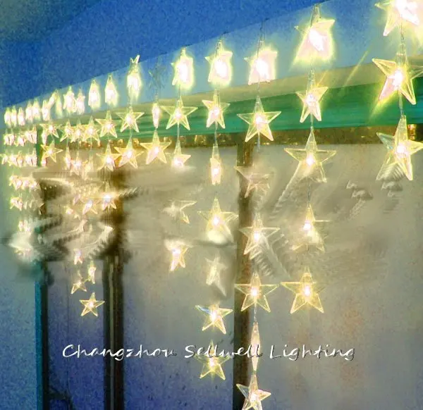 

2022 New Navidad Christmas Decorations For Home Great!showcase Decoration Entrance 90pcs Five Pointed Bead Curtain Lamp H184