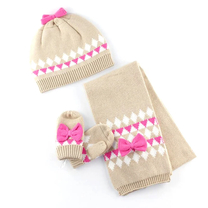 Рождественский подарок для девочек шапка шарф и Прихватки мангала набор детей