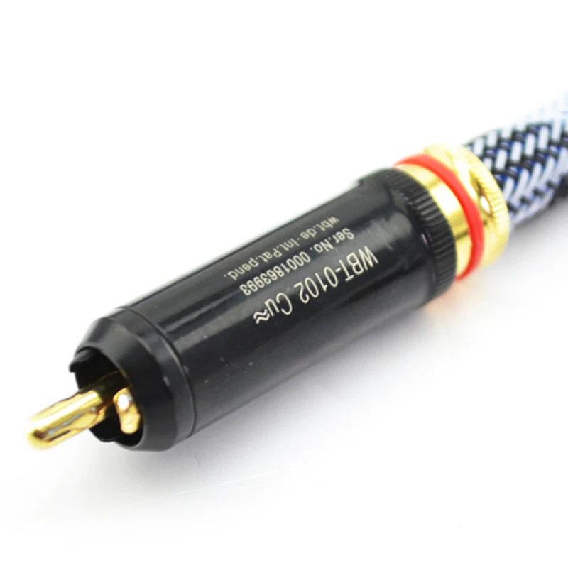 Минимальный заказ клиента бренд соединительные кабели с WBT 0120Ag Серебряный RCA