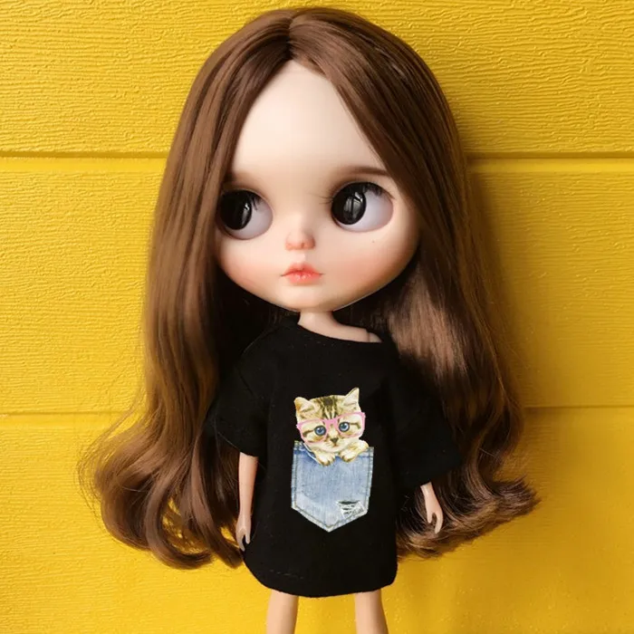 1 шт. 1/6 одежда blyth Повседневная Длинная футболка для Licca Azone Momoko barbi 30 см кукольная