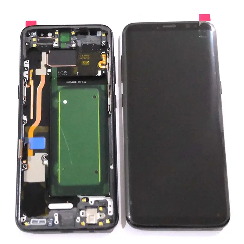 ЖК дисплей Amoled для Samsung Galaxy S8 G950 G950F G950u экран с сенсорным стеклом дигитайзер рамка