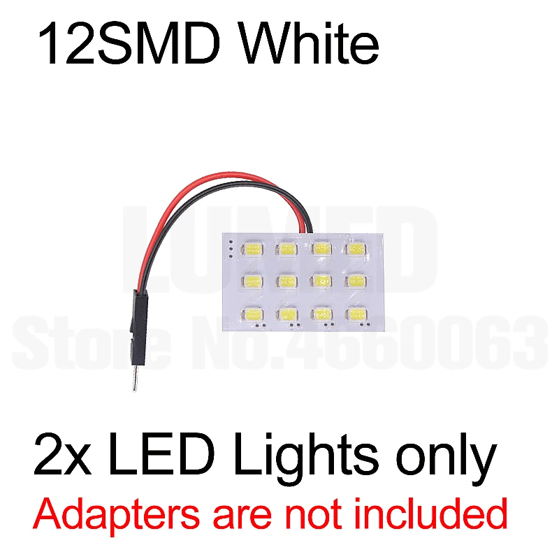 2x T10 1210 SMD Автомобильный светодиодный панельный светильник для автомобиля, автоматический внутренний светильник, купольная лампа для чтения, лампочка BA9S, гирлянда, DC 12V - Испускаемый цвет: Options 1