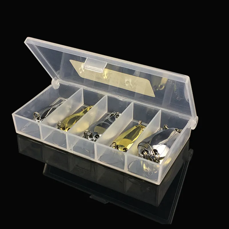 12pcsbox Metal Spoon Lure Sequin Silver Golden Jig Hook Fishing 2.5g 3.5g 5g Artificial Hard Bait Tackle|lure case|tackle boxlure vest |