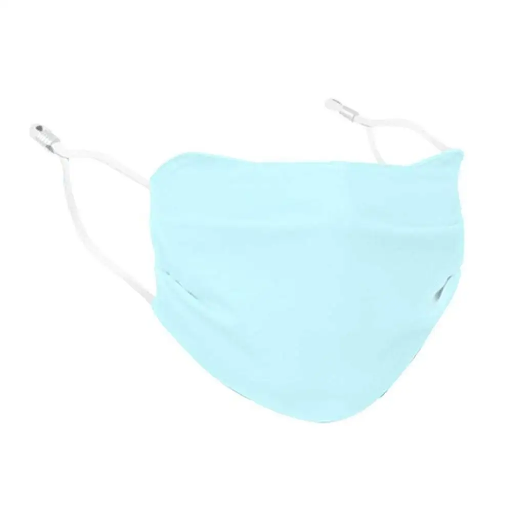 Light Blue Велосипедная маска для лица, защита от солнца УФ для женщин UPF50+ моющийся дышащий ледяной шелк, ткань для мужчин, противопылевая маска для рта на лето - Цвет: Light Blue