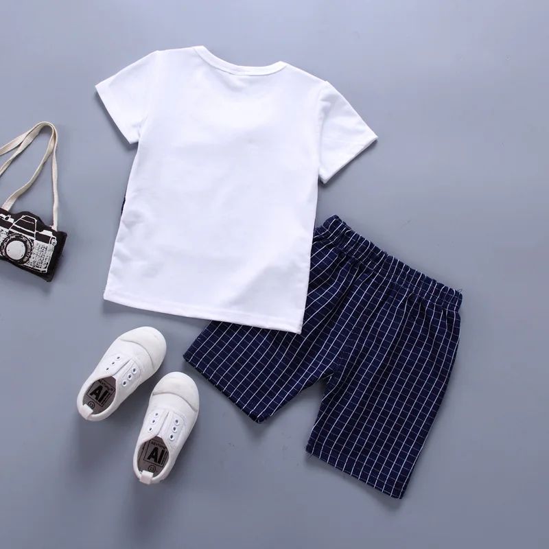 Cartoon Baby Boy Clothing Set Summer 2018 New Style Infant Clothes Girls Cotton Short Sleeve |