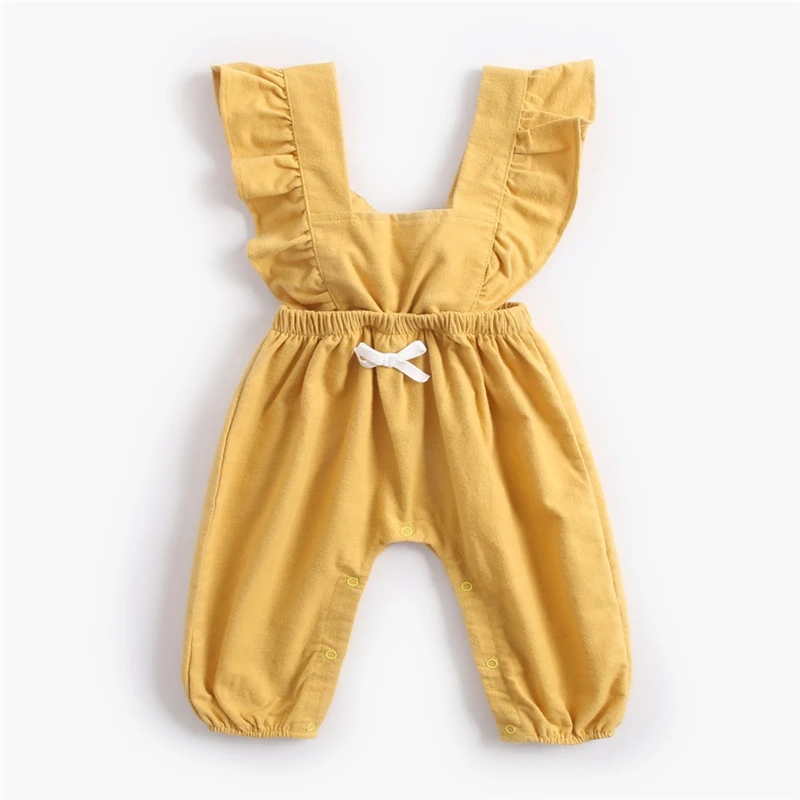 Детский комбинезон на лямках с оборками|Ромперы| |