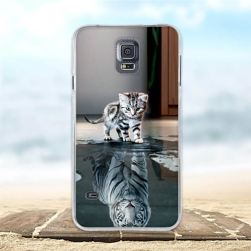 Для Samsung Galaxy S5 S6 S7 S9 PLUS Чехол Мягкий Силиконовый ТПУ 3D Кот милый чехол для s9 + чехлы