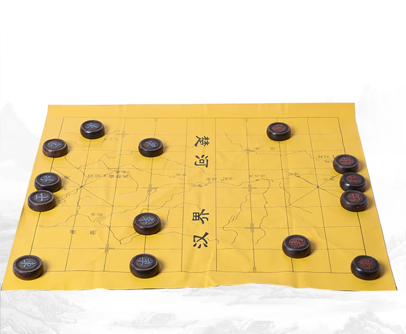 Развлекательная игра традиционные китайские шахматы палисандр Китай Xiangqi 32 Chessman набор 6 см на шахматная фигура из чёрного дерева резная Декор