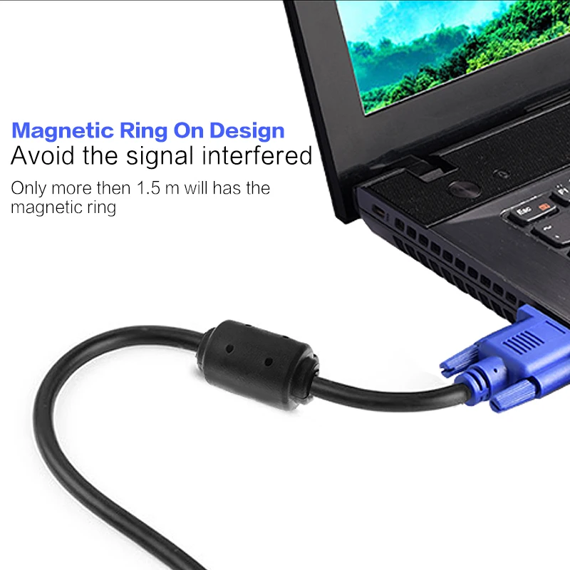 Dorewin VGA кабель 1080 P мужчина к Мужской плоский кабель-удлинитель видео конвертер
