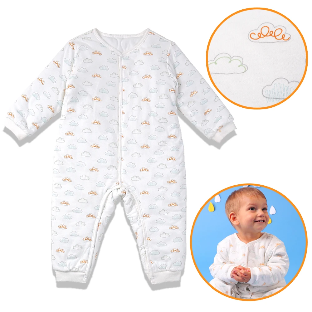 Детский хлопковый комбинезон i-baby Premium Matelasse PIMA, кашемировый хлопковый костюм, одежда с длинными рукавами для новорожденных, упакованная в подарочную коробку
