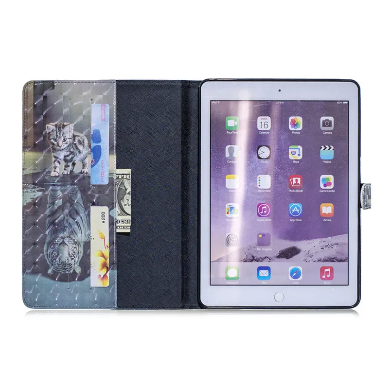 Чехол для iPad Air 2 3D мультяшный Магнитный умный чехол из искусственной кожи мягкий