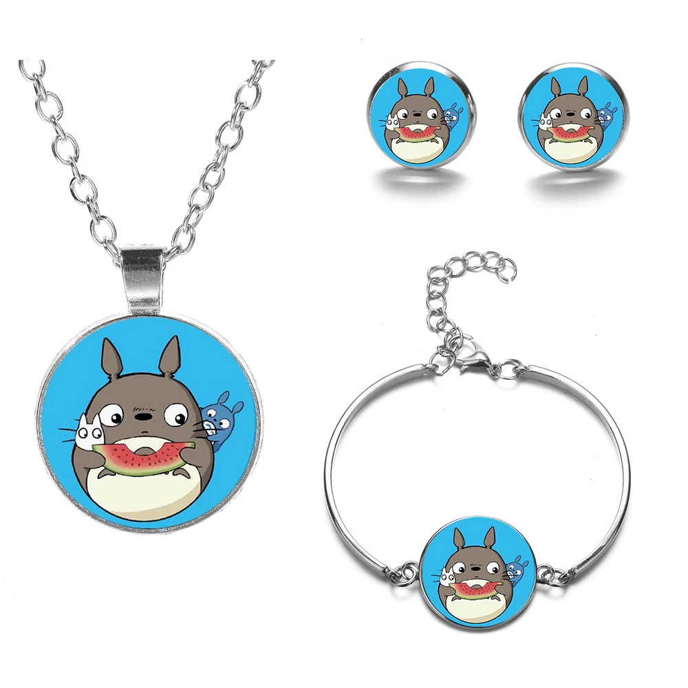 SONGDA miyazaki totoro Ювелирные наборы плакат в стиле аниме фильм 3D принт с украшением