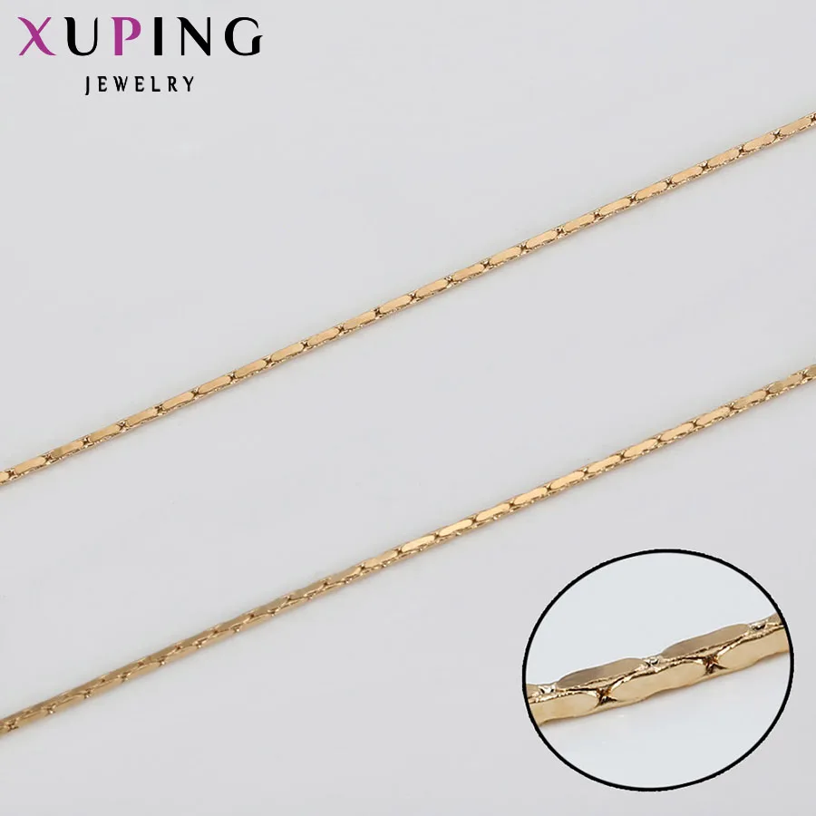 Xuping модное ожерелье, дизайн, большое длинное ожерелье, позолоченное ожерелье, Женская цепочка, ювелирное изделие,, подарок 42555