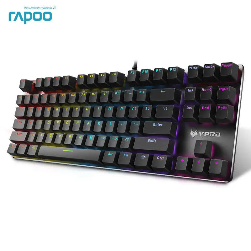 Механическая клавиатура Rapoo V500 RGB светодиодный с подсветкой игровая полным