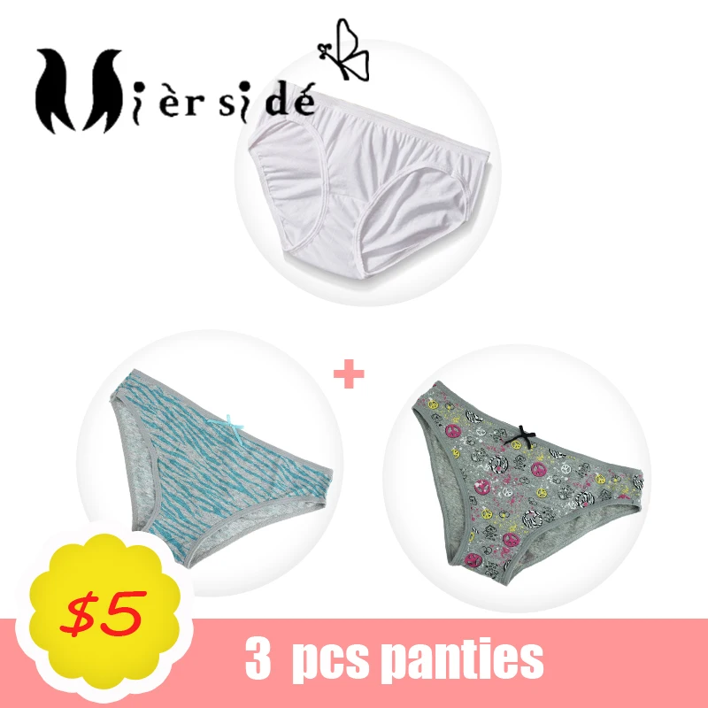 3 шт./лот женские хлопковые трусы Mierside нижнее белье для девушек S/M/L/XL|Женские