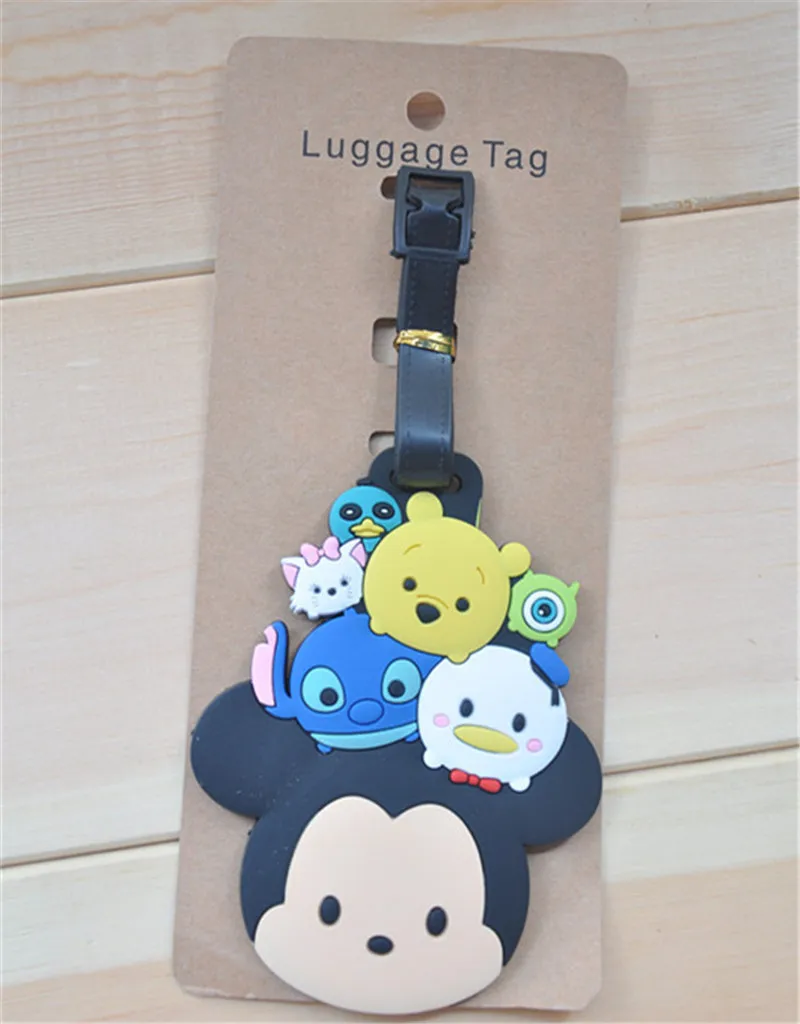 Disney Tsumtsum Микки Стюарт Дональд Дак багажная бирка креативный мультфильм силиконовая идентификация партии посадочный талон - Цвет: G