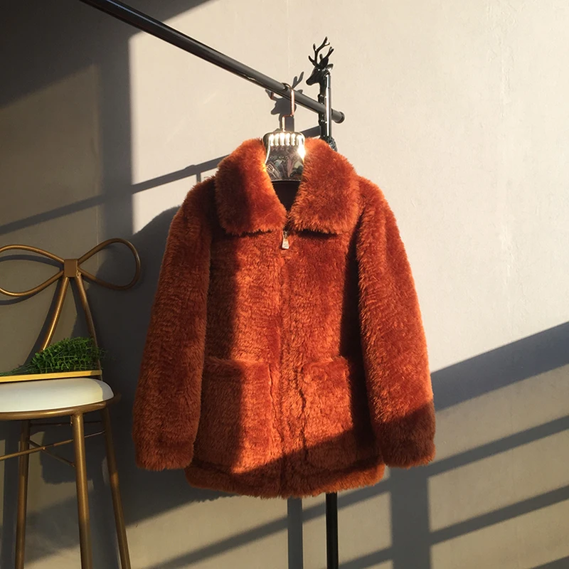 OFTBUY 2018 натуральный мех пальто зимняя куртка женская парка натуральная шерсть