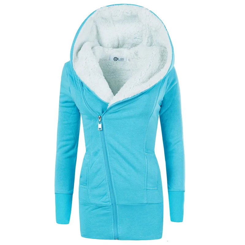 Женское хлопковое пальто ZOGAA длинная приталенная парка с капюшоном повседневная