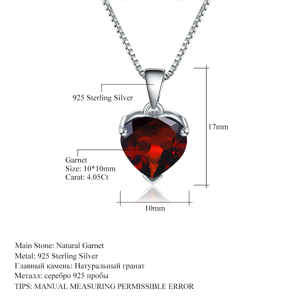 Женский балетный кулон gemb's 4.05Ct натуральный гранатовый камень ожерелье с