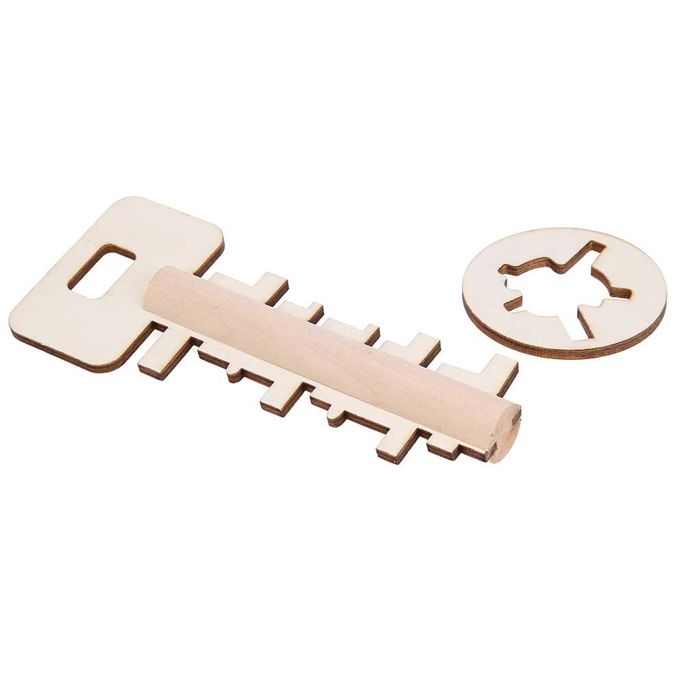 Деревянная игрушка головоломка для разблокировки ключей Классическая забавная