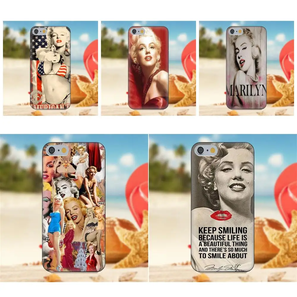 Мэрилин Монро мягкий резиновый чехол для телефона iPhone 4S 5S 5C SE 6 S 7 8 Plus X Galaxy Note 5 S9 +
