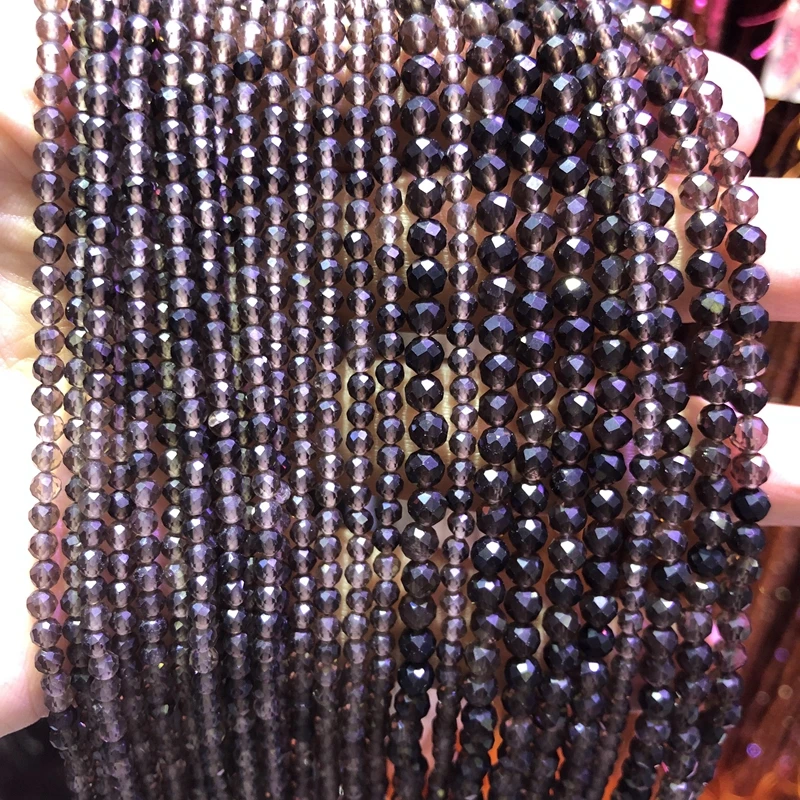 Бусины Из Натурального ледяного радужного обсидиана 2 мм 3 4 граненые крошечные