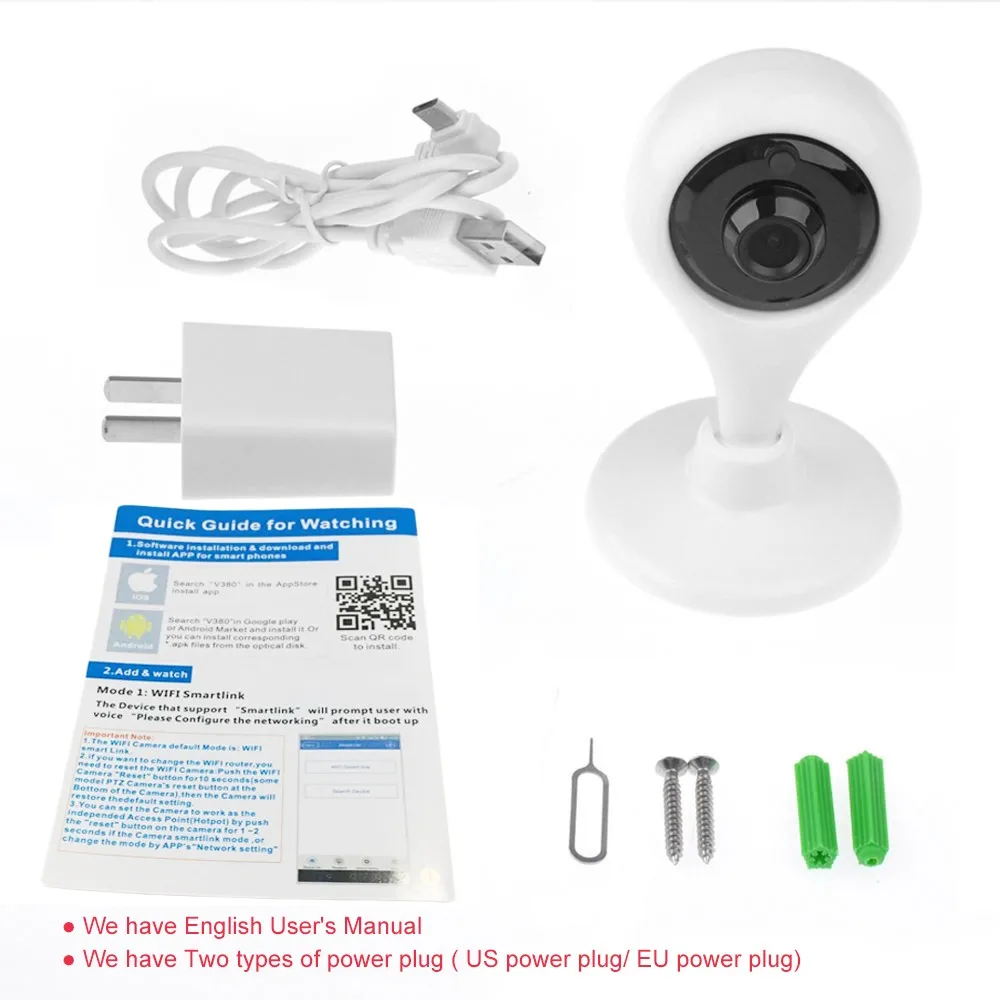 Мини Wi-Fi Камера Беспроводной 720 P HD Smart Видеоняни и радионяни видеонаблюдения P2P