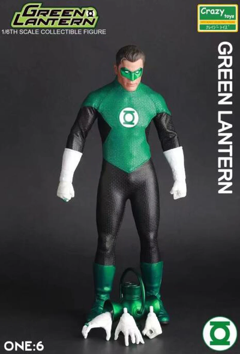 Сумасшедшие игрушки 1:6 Зеленый Фонарь вариант BJD ПВХ фигурка Параллакс Hal