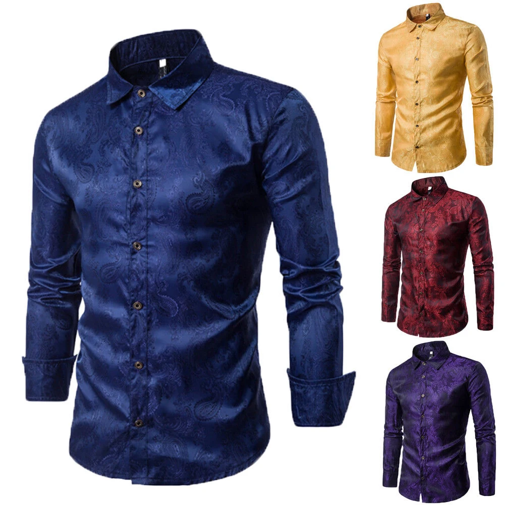 Мужские рубашки Slim Fit рубашки с принтом модные формальные Роскошные Формальные повседневные дизайнерские хлопковые рубашки с длинным рукавом