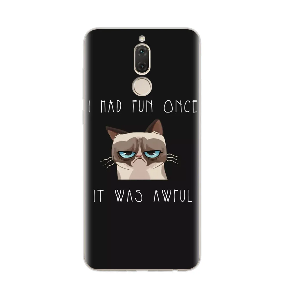 huawei mate 10 lite Case Silicon Cat Painting Soft TPU Back Cover for 5.9&quot fitted shell |