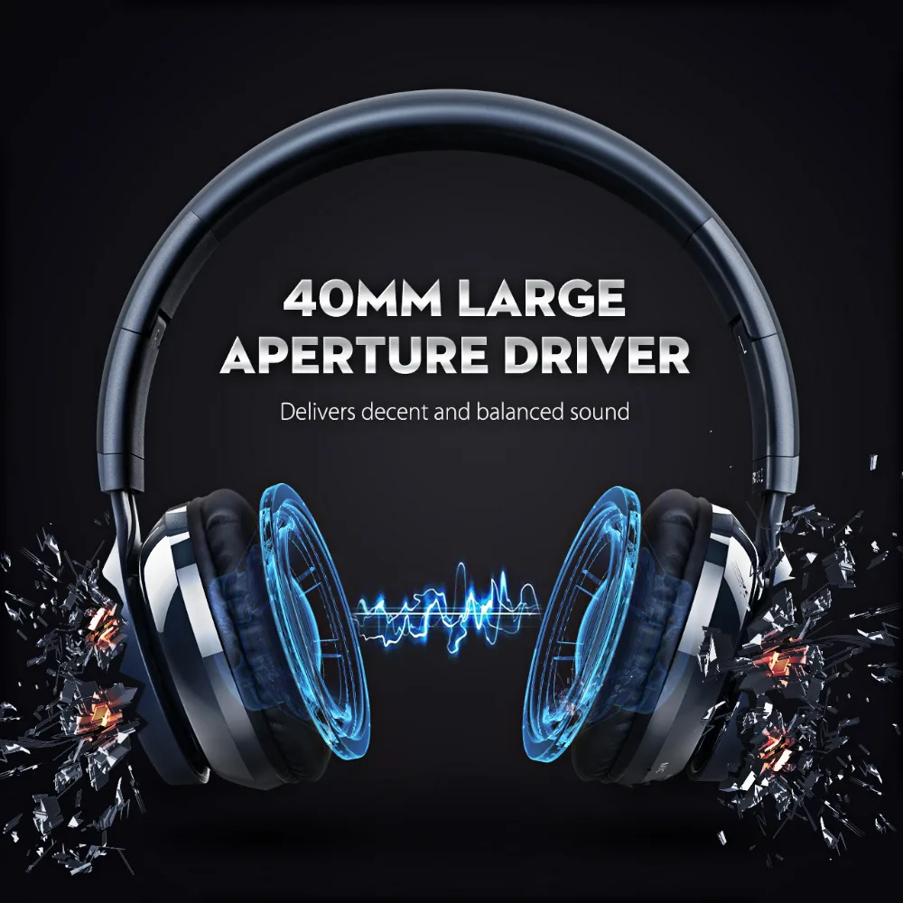 Mpow Thor Bluetooth 4,0 гарнитура Беспроводные Проводные стерео наушники с разъемом 3,5 мм микрофоном чехол для переноски iPhone huawei Xiaomi samsung