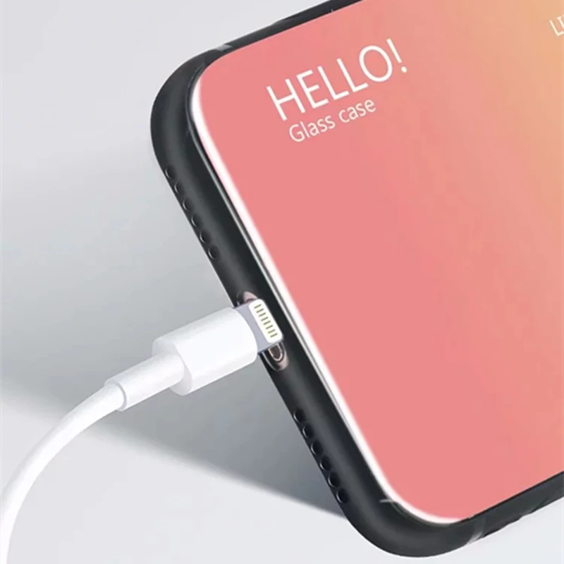 Модный градиентный чехол Aurora для Xiaomi 8 SE Lite Mix 2 2S 3 Max 2, цветная задняя крышка из закаленного стекла для Redmi S2 6A Note 7 6Pro