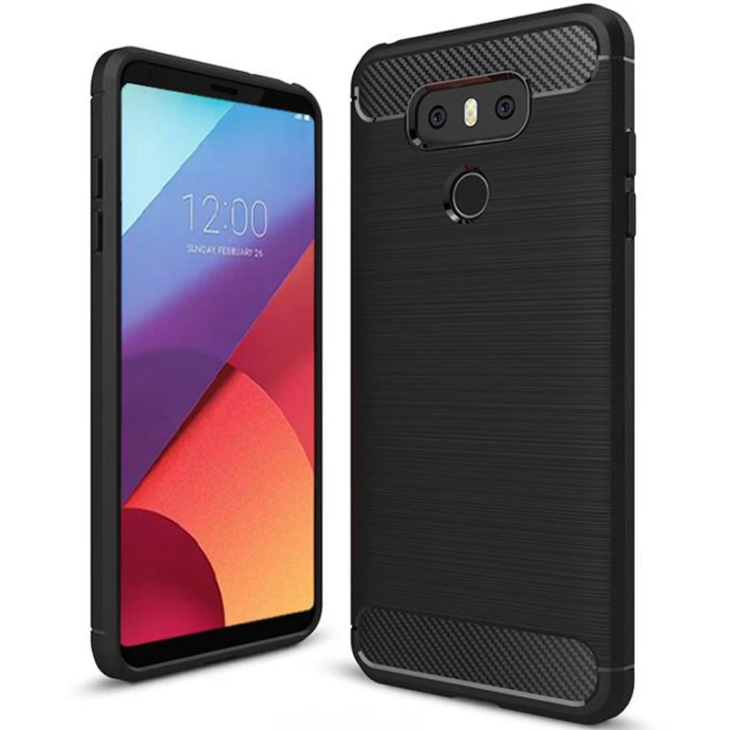 360 всего тела защитный для LG G6 случае Роскошные углеродного волокна текстуры