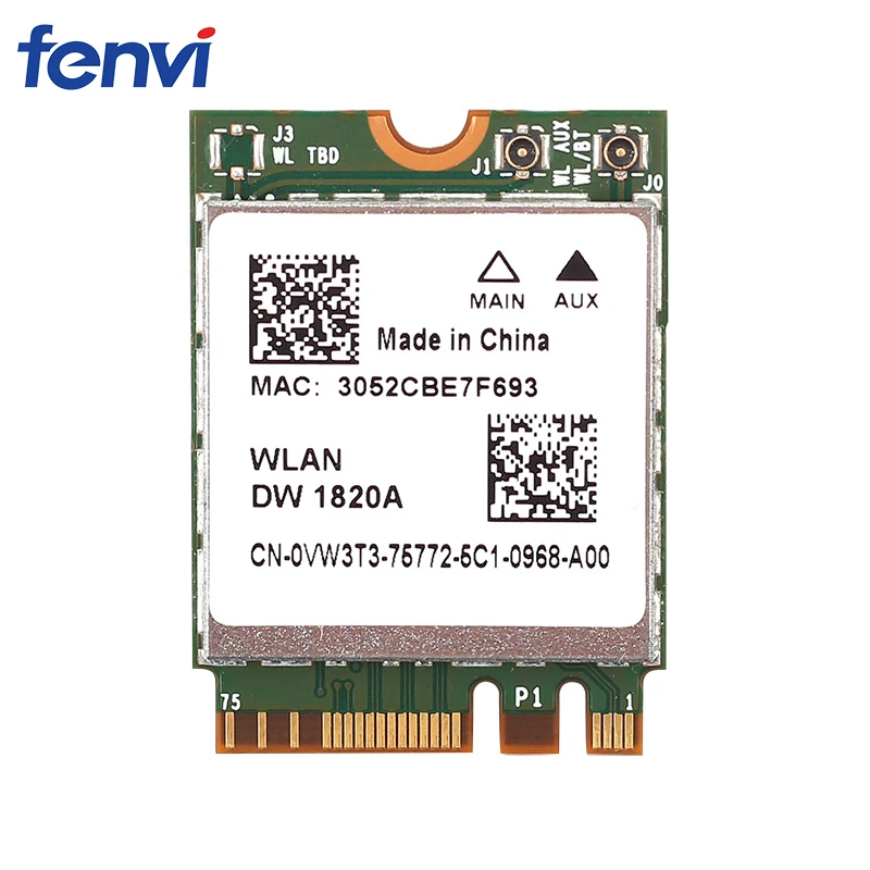 867 Мбит/с двухдиапазонный сетевой Беспроводной Wi Fi карта адаптер для DW1820A BCM94350ZAE M.2