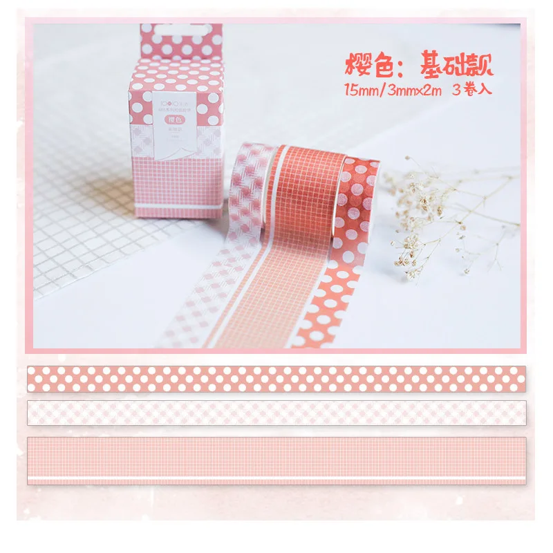 3 шт./компл. васи лента клейкая Washitape Sakura клейкая лента фарфор Винтаж цветочным узором «Единорог», рубашка с изображением фламинго, Papelaria наклейки ленты