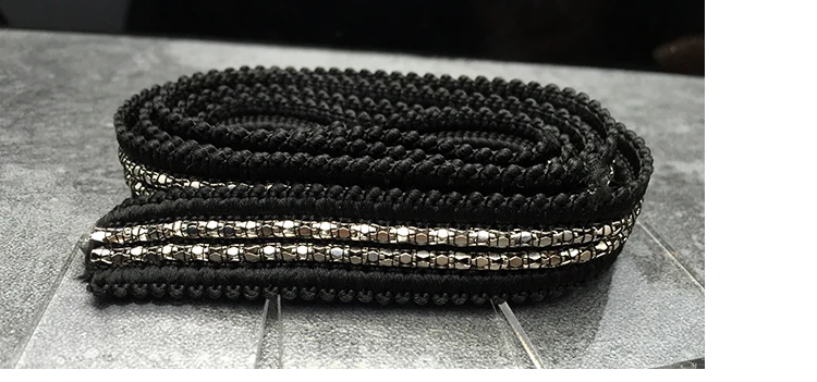 5yds золотая цепочка с серебряными бусинами кружевная лента винтажная Ткань кружево с блестками свадебное платье Dentelle Аппликация Швейные принадлежности