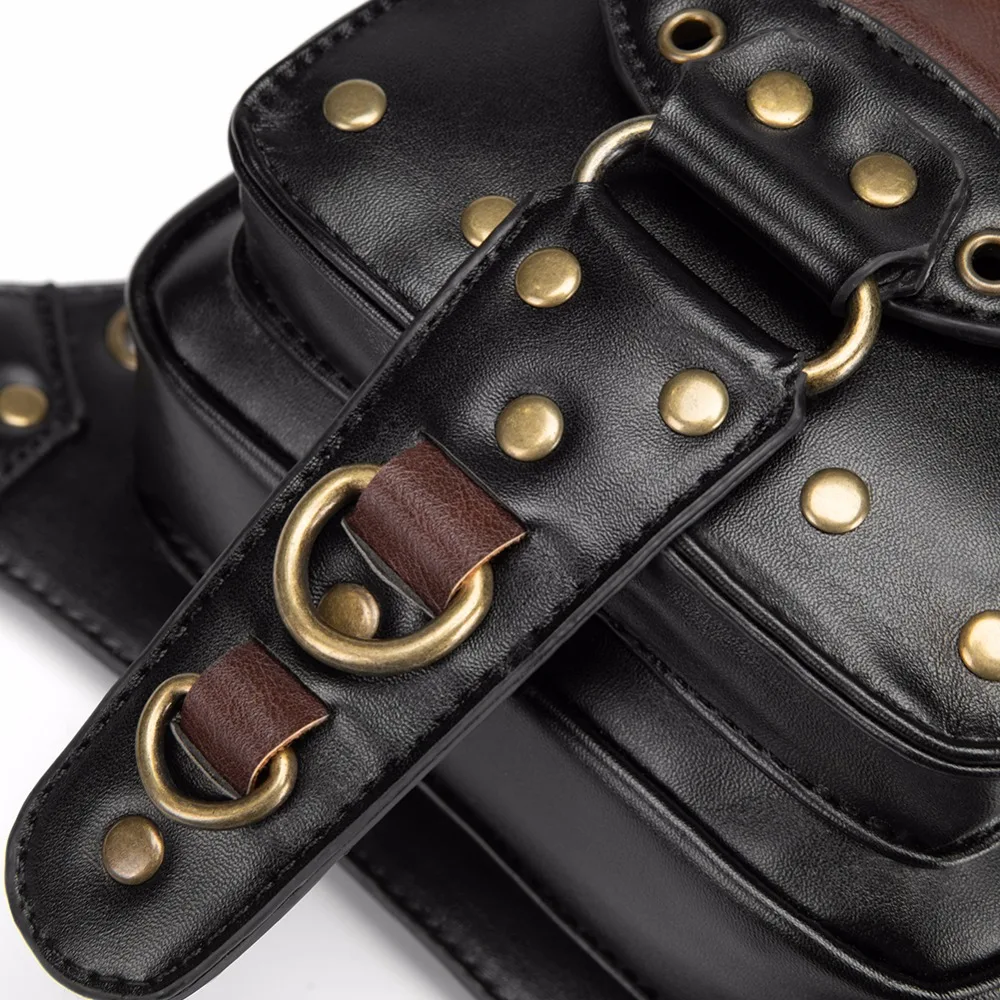 GearDuke стимпанк поясные сумки винтажные женские черные кожаные уличные Стиль Мини мотоциклетные ноги бедра HolsterBag сумка через плечо