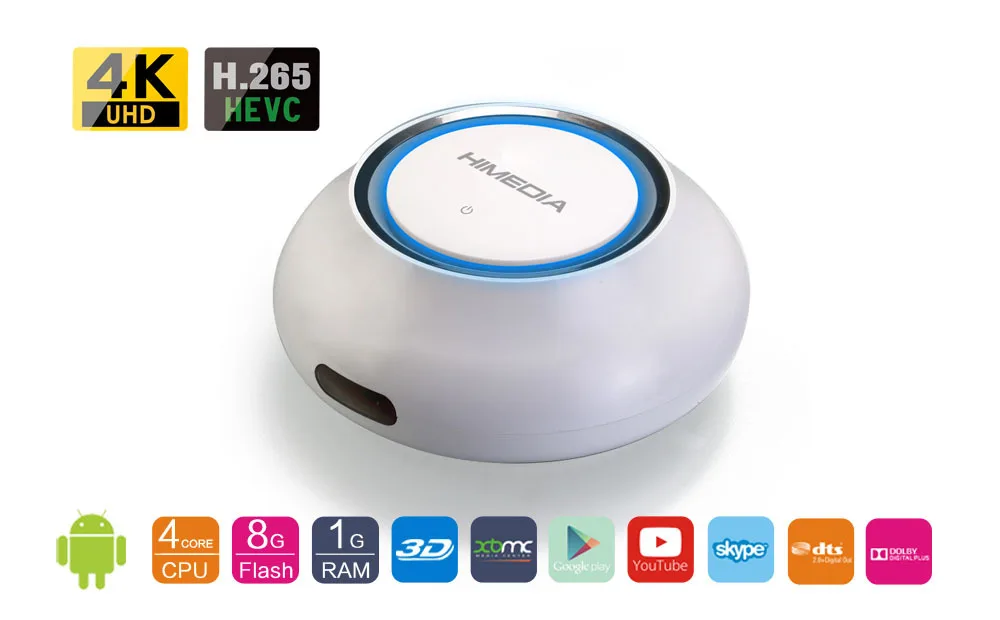 Android TV Box HIMEDIA M3 III умный Дом ТВ Сетевой плеер quad-core/4-ядерный ПРОЦЕССОР 8 ГБ Flash 1 RAM 3D