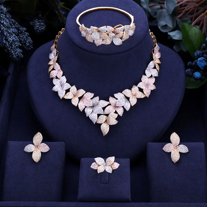 Jankelly Горячая продажа Африканский 4 шт. свадебные комплекты ювелирных изделий