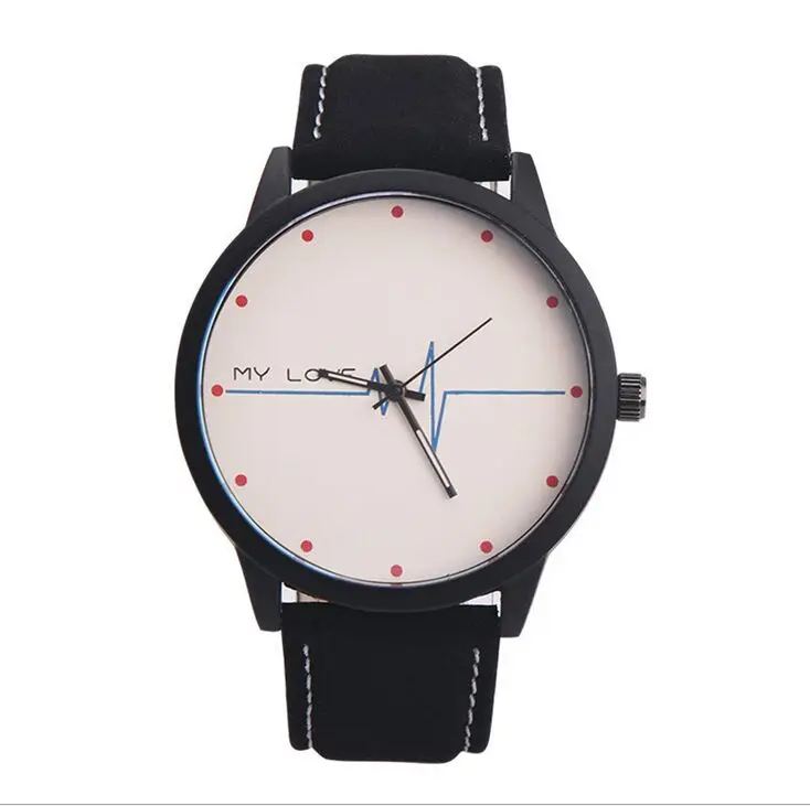 2016 простой студенческий модный ремень большие мужские и женские кварцевые часы