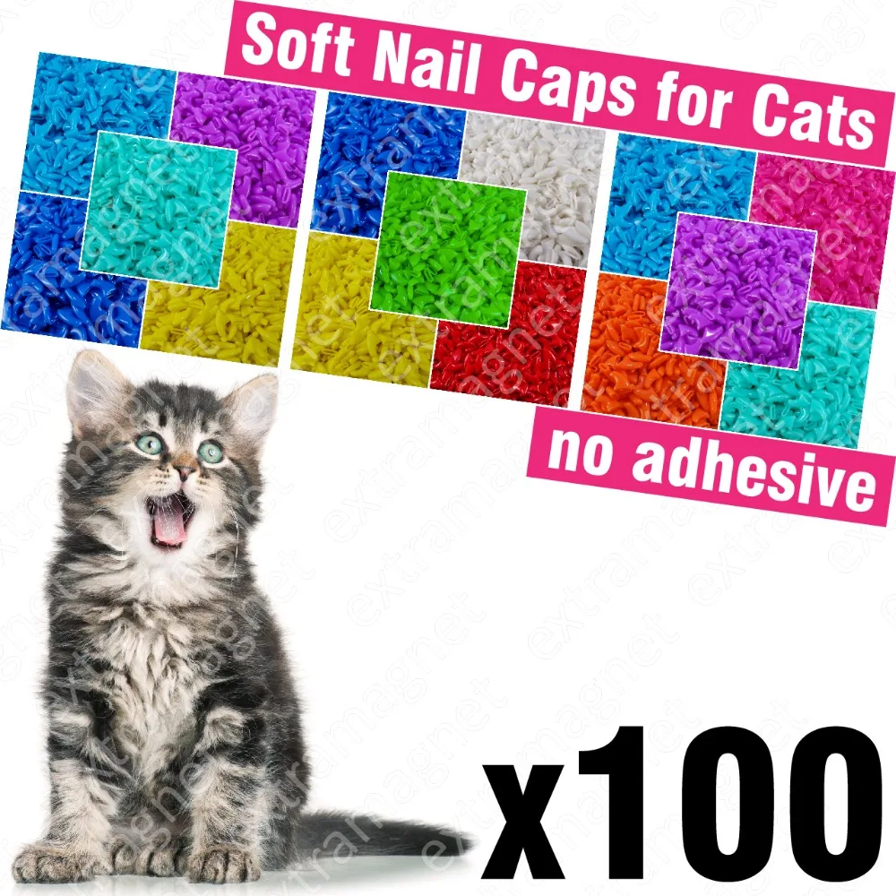 100 шт. мягкие колпачки для ногтей кошек/* XS S M L чехол кошка лапа коготь Зет */|Уход за