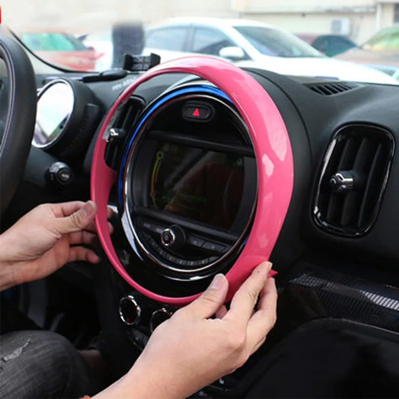 Carbon Fiber car accessories interior Instrument Central Control Panel Cover Housing Trim Frame Decoration For MINI Cooper Count |