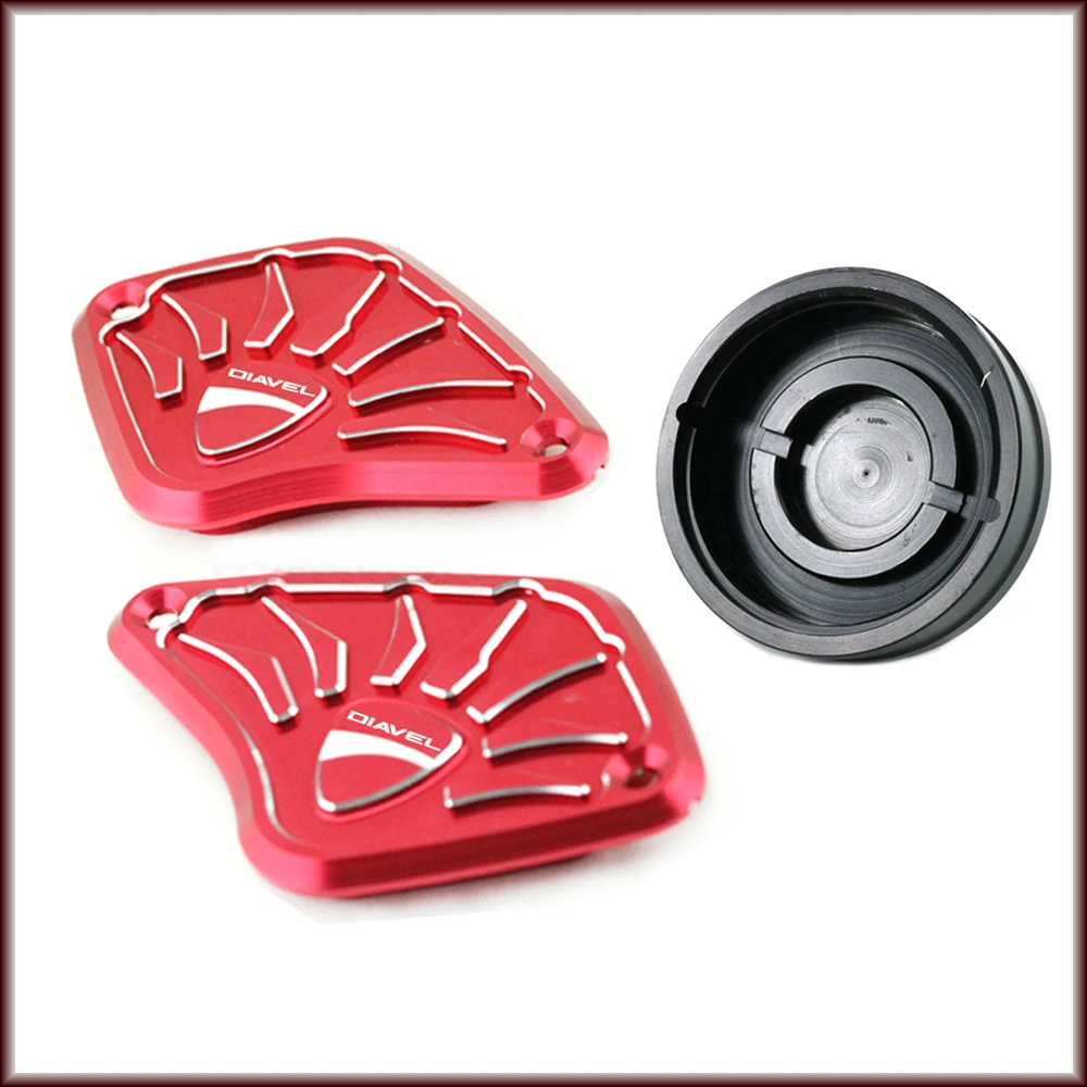 Front Rear Brake Clutch Reservoir Cover For DUCATI Diavel 2011-2015 2014 2013 Motorcycle Accessories Oil Fluid Cap | Автомобили и