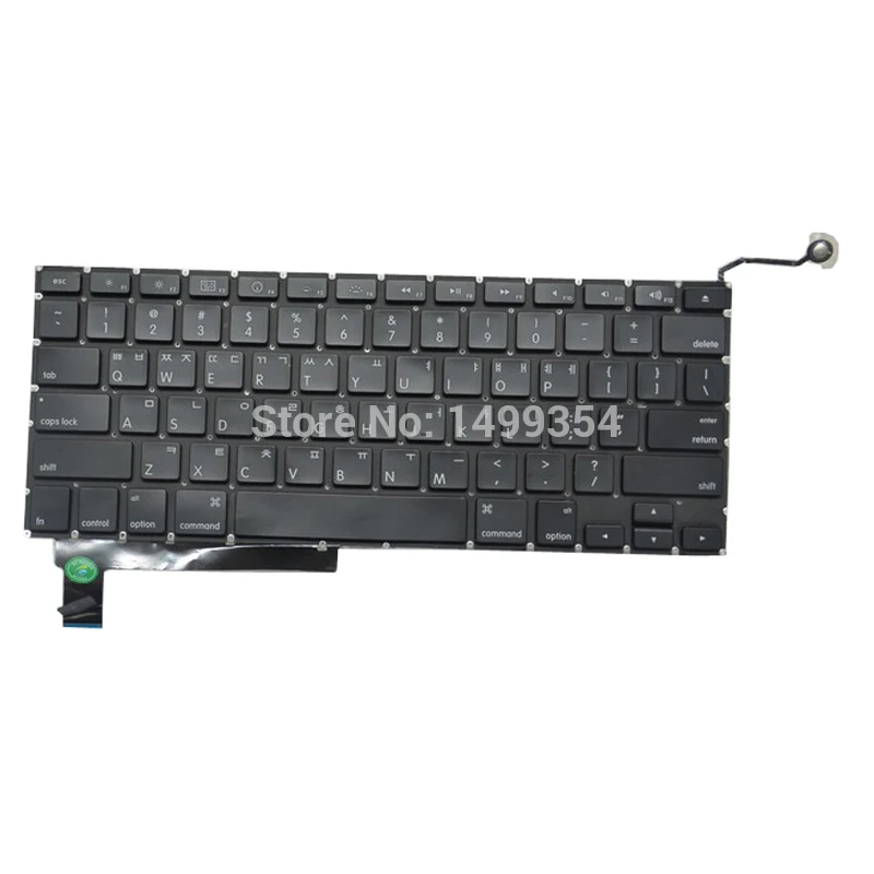 5 шт. Подлинная A1286 Корейская клавиатура с подсветкой для Apple Macbook Pro 15 ''A1286